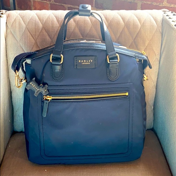radley navy backpack